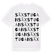 White t-shirt med Säxstugan ordlek t-shirt