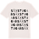 Vintage White t-shirt med Säxstugan ordlek t-shirt