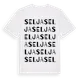 White t-shirt med Selja ordlek t-shirt