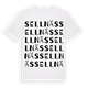 White t-shirt med Sellnäs ordlek t-shirt