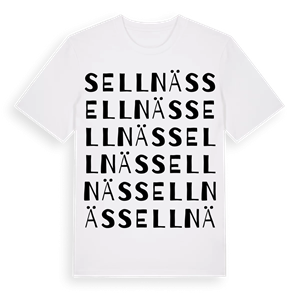 Sellnäs ordlek t-shirt – ekologisk bomull t-shirt från Pinshirt