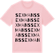Pink Cotton t-shirt med Sexmans ordlek t-shirt