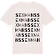 Vintage White t-shirt med Sexmans ordlek t-shirt