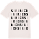 Vintage White t-shirt med Sibirien ordlek t-shirt