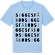 Blue Soul t-shirt med Sigges fäbod ordlek t-shirt