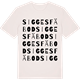 Vintage White t-shirt med Sigges fäbod ordlek t-shirt