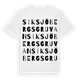 White t-shirt med Siksjöbergsgruvan ordlek t-shirt