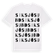 White t-shirt med Siksjösund ordlek t-shirt