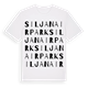 White t-shirt med Siljan Airpark ordlek t-shirt