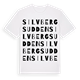 White t-shirt med Silvbergsudden ordlek t-shirt