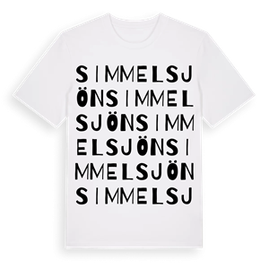 Simmelsjön ordlek t-shirt – ekologisk bomull t-shirt från Pinshirt