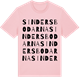 Pink Cotton t-shirt med Sindersbodarna ordlek t-shirt