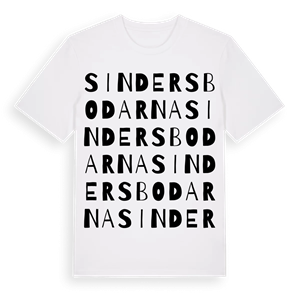 Sindersbodarna ordlek t-shirt – ekologisk bomull t-shirt från Pinshirt