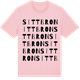 Pink Cotton t-shirt med Sittbron ordlek t-shirt
