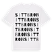 White t-shirt med Sittbron ordlek t-shirt