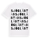 White t-shirt med Sjögläntan ordlek t-shirt