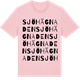 Pink Cotton t-shirt med Sjöhägnaden ordlek t-shirt