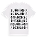 White t-shirt med Sjöhägnaden ordlek t-shirt