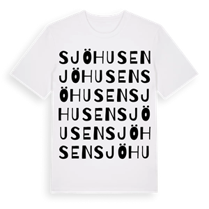 Sjöhusen ordlek t-shirt – ekologisk bomull t-shirt från Pinshirt