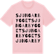 Pink Cotton t-shirt med Sjungarbygget ordlek t-shirt