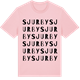 Pink Cotton t-shirt med Sjurby ordlek t-shirt