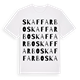 White t-shirt med Skaffarbo ordlek t-shirt