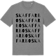 Mid Heather Gray t-shirt med Skaffarbo ordlek t-shirt