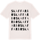 Vintage White t-shirt med Skaffarbo ordlek t-shirt