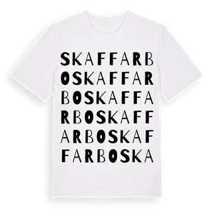 Skaffarbo ordlek t-shirt – ekologisk bomull t-shirt från Pinshirt