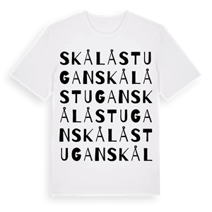 Skålåstugan ordlek t-shirt – ekologisk bomull t-shirt från Pinshirt