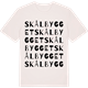 Vintage White t-shirt med Skålbygget ordlek t-shirt