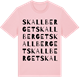 Pink Cotton t-shirt med Skallberget ordlek t-shirt