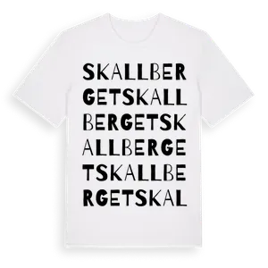 Skallberget ordlek t-shirt – ekologisk bomull t-shirt från Pinshirt