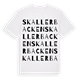White t-shirt med Skallerbacken ordlek t-shirt