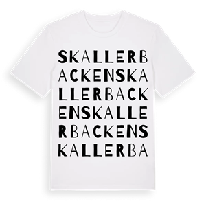 Skallerbacken ordlek t-shirt – ekologisk bomull t-shirt från Pinshirt