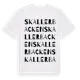 White t-shirt med Skallerbacken ordlek t-shirt