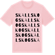 Pink Cotton t-shirt med Skallskog ordlek t-shirt