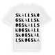 White t-shirt med Skallskog ordlek t-shirt
