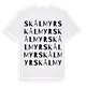 White t-shirt med Skålmyr ordlek t-shirt
