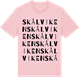 Pink Cotton t-shirt med Skålviken ordlek t-shirt