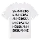 White t-shirt med Skamhed ordlek t-shirt
