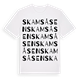 White t-shirt med Skamsåsen ordlek t-shirt
