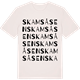 Vintage White t-shirt med Skamsåsen ordlek t-shirt