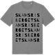 Mid Heather Gray t-shirt med Skamsrisberget ordlek t-shirt