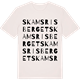 Vintage White t-shirt med Skamsrisberget ordlek t-shirt
