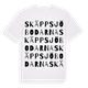 White t-shirt med Skäppsjöbodarna ordlek t-shirt