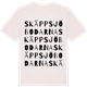 Vintage White t-shirt med Skäppsjöbodarna ordlek t-shirt