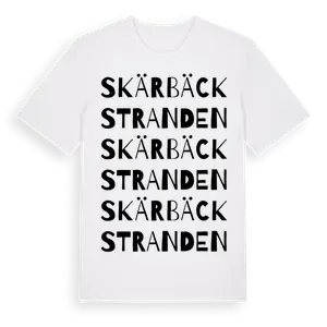 Skärbäckstranden ordlek t-shirt – ekologisk bomull t-shirt från Pinshirt