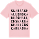 Pink Cotton t-shirt med Skarbåghallen ordlek t-shirt