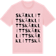 Pink Cotton t-shirt med Skärklitt ordlek t-shirt